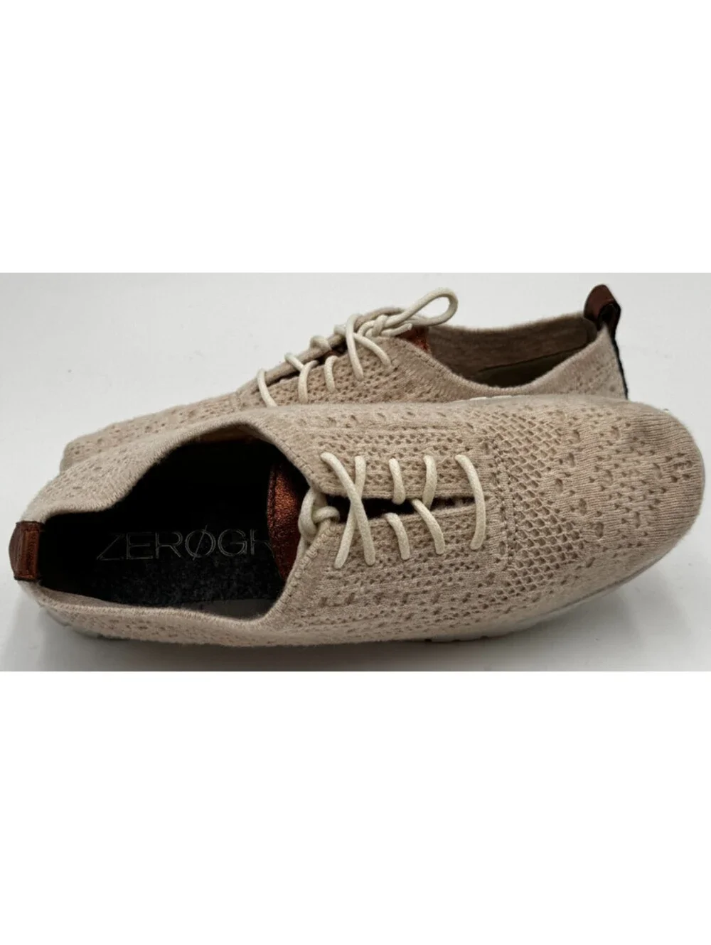 Cole Haan Zerøgrand Women's Shoes Size 6.5  Beige Wingtip Oxfords Shoes W13200